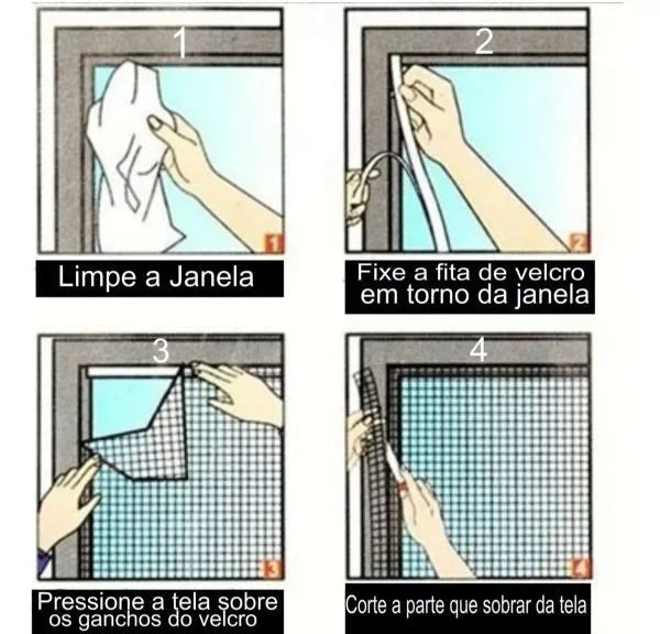 Tela mosquiteiro para janela ou porta - 130cm x 150cm