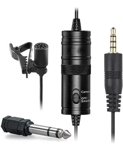 Microfone omnidirecional de lapela para entrevista apresentações