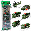 Conjunto carrinhos miniaturas c/ helicóptero