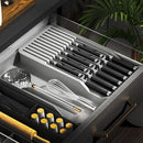 Organizador de gaveta porta facas utensílios cozinha faqueiro retrátil