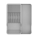 Organizador de gaveta porta facas utensílios cozinha faqueiro retrátil