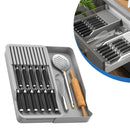 Organizador de gaveta porta facas utensílios cozinha faqueiro retrátil