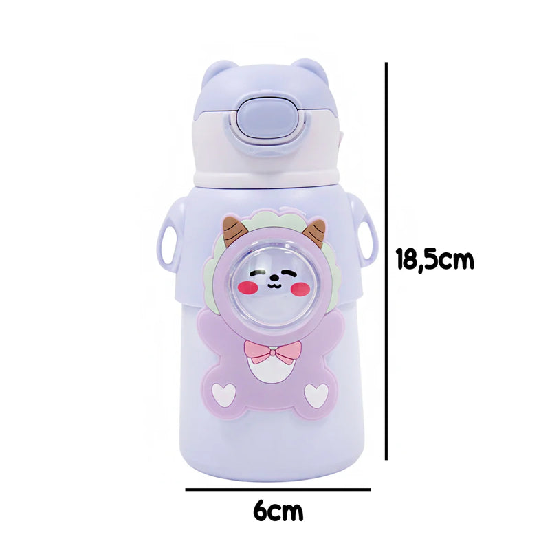 Garrafinha térmica infantil c/ canudo