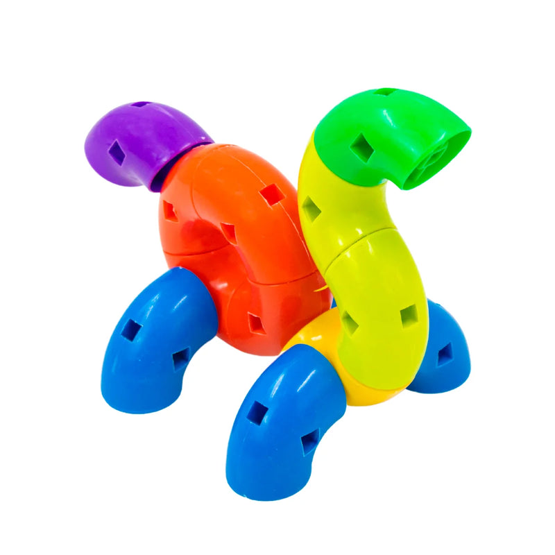 Brinquedo de montar colorido interativo plástico de encaixar