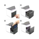 Mini climatizador e umidificador portátil com refil para gelo USB.