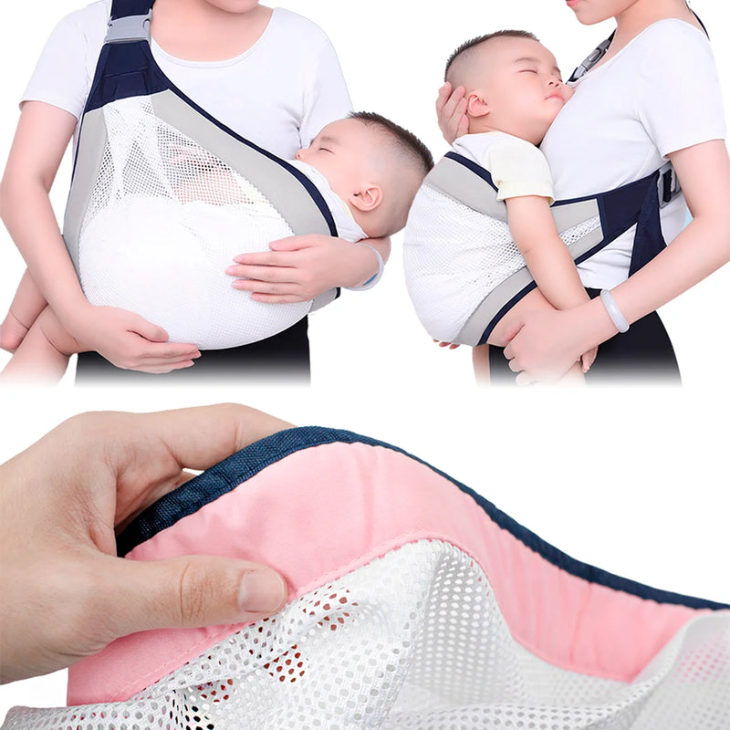 Carregador canguru ajustável.